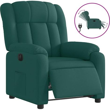 Maison Exclusive - Relaxsessel Elektrisch Dunkelgrün Stoff