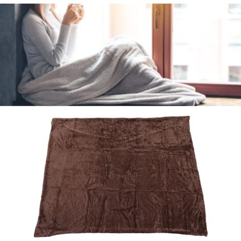 Couverture en fausse fourrure de renard pelucheuse, laine synthétique à dégradé de couleurs, microfibre, confortable, ultra-douce et chaude. (1/5)