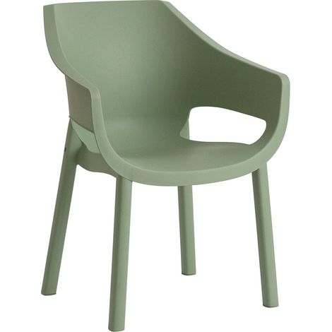 Toomax Sedia Luna Verde Salvia in Plastica da Esterno – Impilabile e Resistente ai Raggi UV