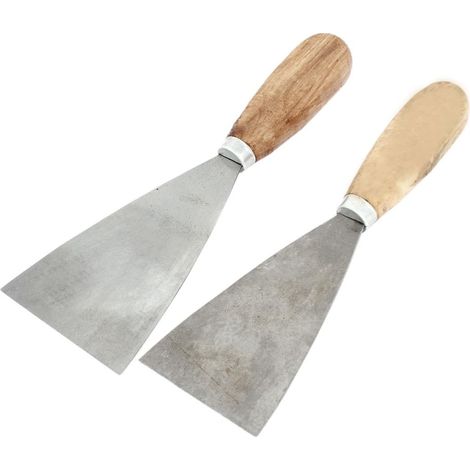 2 pièces 2,5' '3' 'Breite Metallklinge Holzgriff Trockenbau Reparatur Kitt Schaber