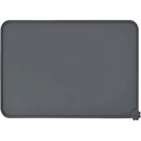 Tapis Alimentation Animal - En Silicone Gris Absorbant Et Imperméable - Antidérapant Pour Bols Chien Chat - 45 x 35 cm - 1 Pièce