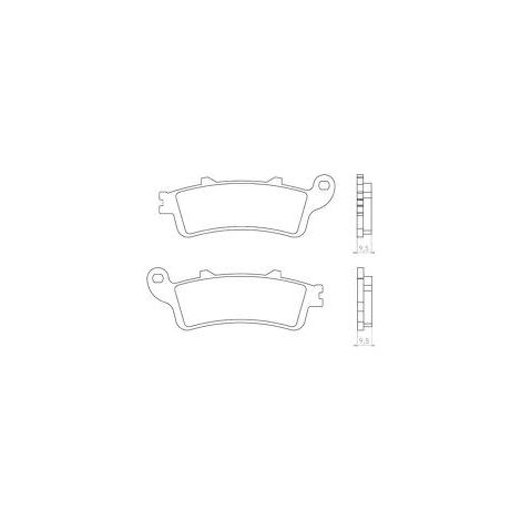 PASTILLAS DE FRENO BRENTA KH281 / KH261 DE METAL SINTERIZADO (DORADO) (GROSOR 9,5 MM) (FT 4023) (1/2)