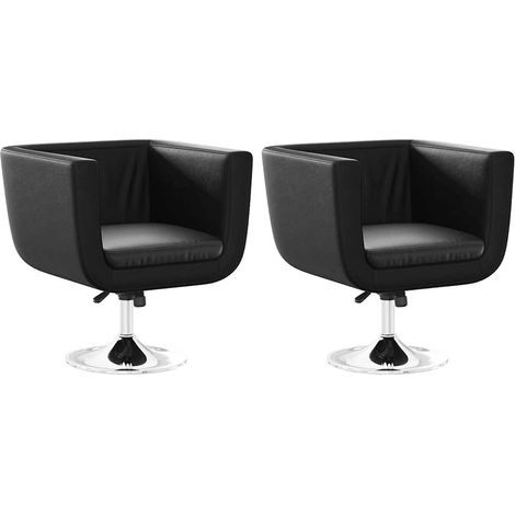 Maison Exclusive - Barsessel 2 Stk. Kunstleder Schwarz (1/5)