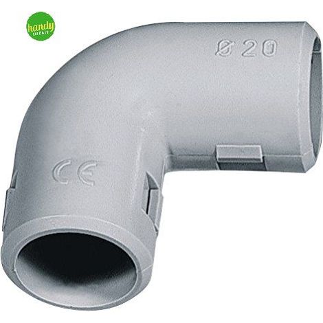 Curva a 90° per tubi rigidi Elettrocanali Ø. 25 mm ip40 2 pz
