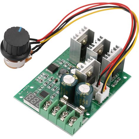 Contrôleur de vitesse pour moteur CC à modulation de largeur d'impulsion (PWM), interrupteur de commande de moteur avec tachymètre à affichage numérique, 6-60 V CC, 30 A (1/5)