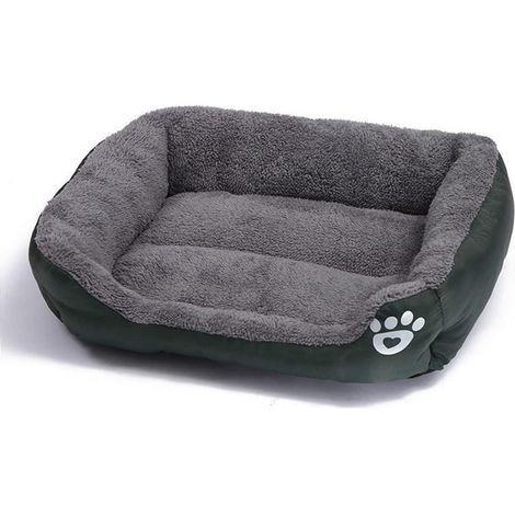 Hundebett Hundekissen M (54x42cm) Dunkelgrün, Flauschig Weich für Hunde & Katzen