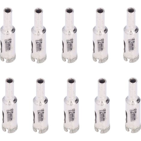 10 Stück 12 mm Glasbohrer, hochfest, präzise und langlebig für Keramikfliesen