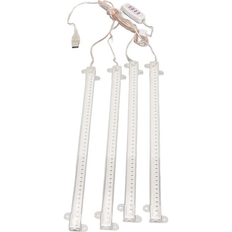 Pflanzenlampe, 4-flammig, USB-Anschluss, dimmbar, Timerfunktion, Vollspektrum-LED für den Anbau von Zimmerpflanzen, Sukkulenten, 4,3 W, 84 rote und 84 blaue LEDs (1/5)