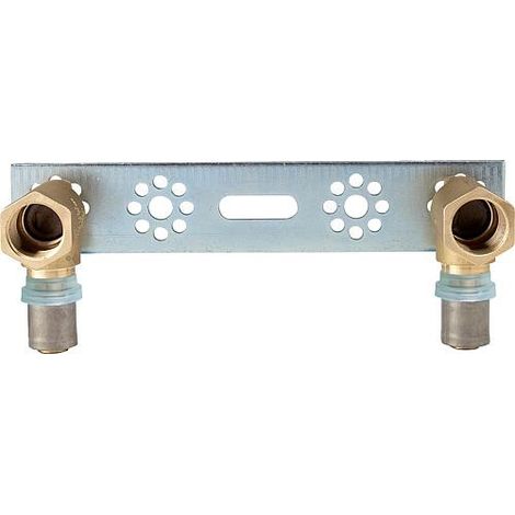 EVENES raccord a sertir pour multic., plaque montage 2 raccords 20x2mm-1/2" contour TH (1/2)