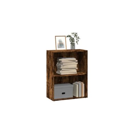 Bibliothèque chêne fumé 60x30x77 bois d'ingénierie (1/5)