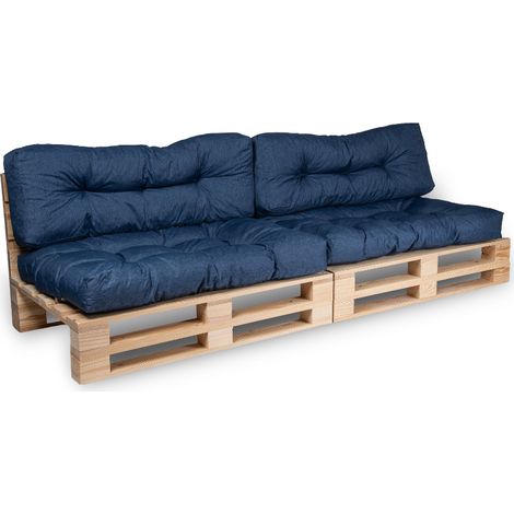 Coussin Palette - LOT X2 Bleu Bananair Fabriqué en France (1/5)