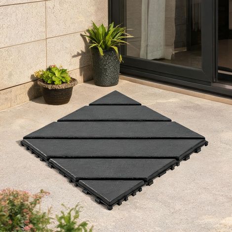 Dalles de terrasse clipsables 44 pièces 30 x 30 cm polypropylène (1/5)