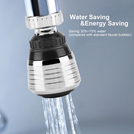Robinet à bulles turbo réglable, pulvérisateur d'évier à jet réglable, dispositif d'économie d'eau, économiseur d'eau (1/5)