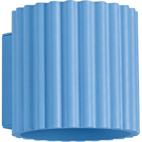 Applique AURA azzurro 10x10x12cm Alluminio Sollux (1/5)