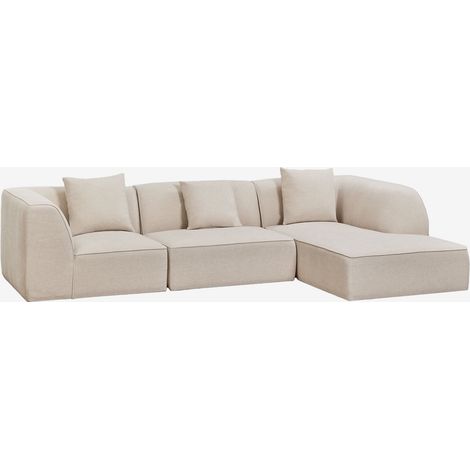 SKLUM Rechtsseitiges 3-teiliges modulares Chaiselongue-Sofa, bezogen mit Cardea-Stoff (1/5)