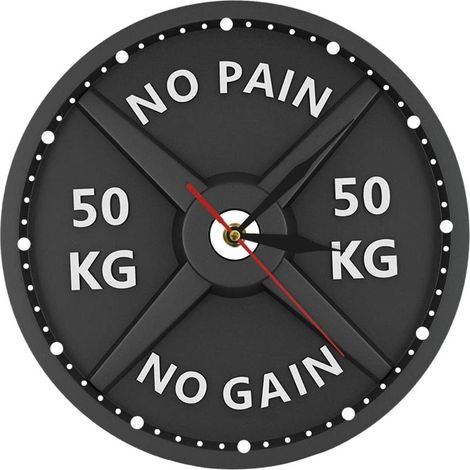 Horloge Murale Moderne Silencieux Non Ticking Quartz Mécanisme 12 Pouces Montre Créative pour Gym Musculation Musculation Décor Strongman Cadeau