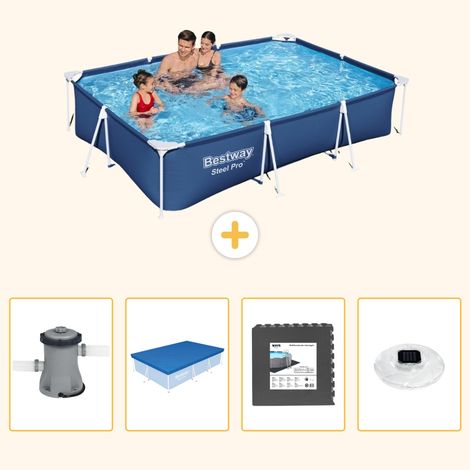 Bestway Bestway Steel Pro Rectangulaire - 300x201x66 cm - 5-pièces S312 (1/5)