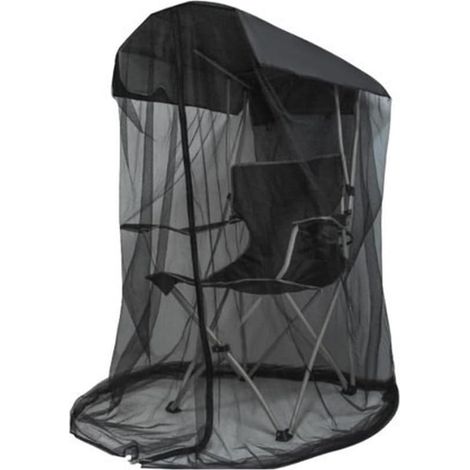 Filet de protection pour balancelle - Maille respirante - Protection contre les insectes - Pour chaises suspendues de jardin ou terrasse - Noir - 82 x 89 x 160 cm (1/5)
