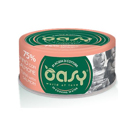 Oasy Cat More Love Tonno con Salmone - Oasy Cat More Love Tonno con Salmone - Lattina Da 70 Gr