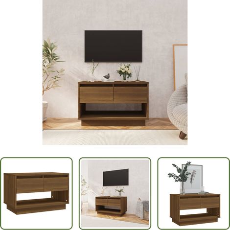 Buffet tv - Meuble TV Chêne marron 70x41x44 cm Bois d'ingénierie (1/5)