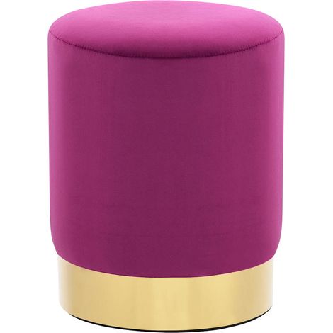 vidaXL Taburete de terciopelo 28 x 36 cm morado y dorado (1/4)