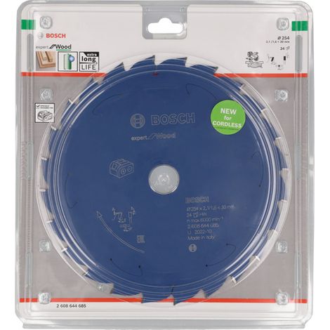 Bosch Expert Wood Circular Saw Blade Cordless Saws 254x2.1/1.6x30 T24 2608644685 (1/4)