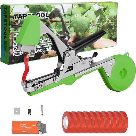 ZOLGINAH Máquina cónica para atar ramas, máquina de grifo, herramienta agrícola manual para amarres de plantas, juego de herramientas para máquina para atar plantas (1/5)