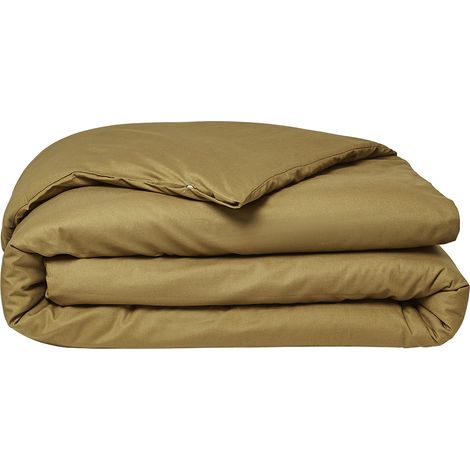 Housse de couette 100% coton 240x220 cm ESSENTIAL coloris Bronze