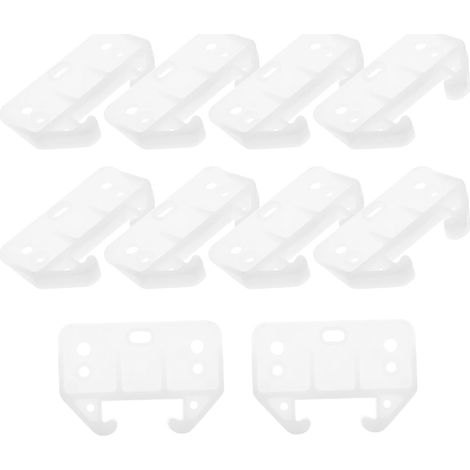 Supports de glissières tiroir en plastique, lot 10 avec vis, kit pour (1/5)