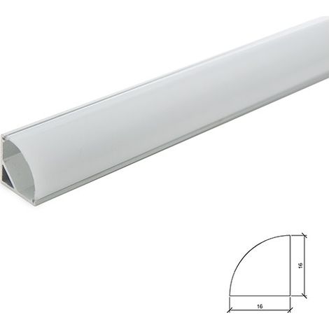Profil Aluminium Für LED -Streifen Installation Ecken - Diffusor Milchig x 2M (1/3)