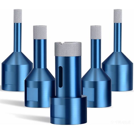 Couronne De Perçage Diamant - 5 Pièces Ø6 6 8 10 20 mm - Pour Meuleuse D’Angle M14 - Pour Carrelage Verre Marbre Granit Porcelaine (1/5)