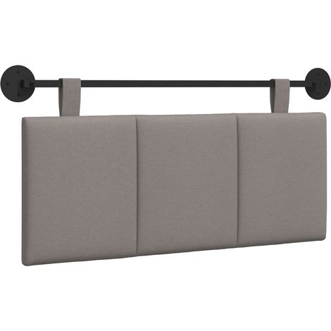 Tête de lit suspendue Montage mural Taupe 110 x 55 x 5 cm tissu (1/5)