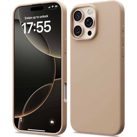 Coque en silicone liquide compatible avec l'iPhone 17 Pro Max, coque souple antichoc, protection intégrale, bleu marine (1/5)