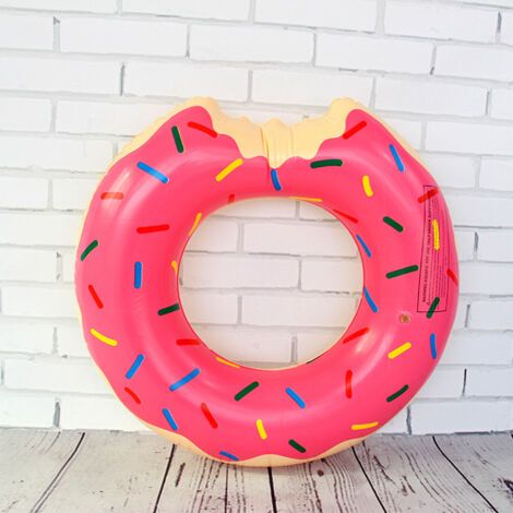 Bouée gonflable en PVC (1 pièce) - Anneau flottant en forme de donut - Chaise de piscine gonflable - Jouet aquatique flottant pour adultes et enfants en été (1/5)