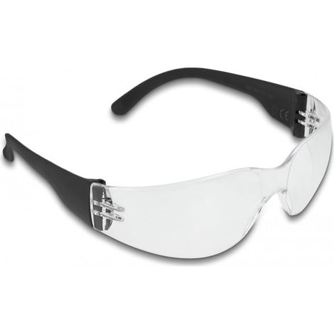 DELOCK LUNETTES DE SÉCURITÉ AVEC VERRES TRANSPARENTS SUR LES TEMPES MARQUE 90559