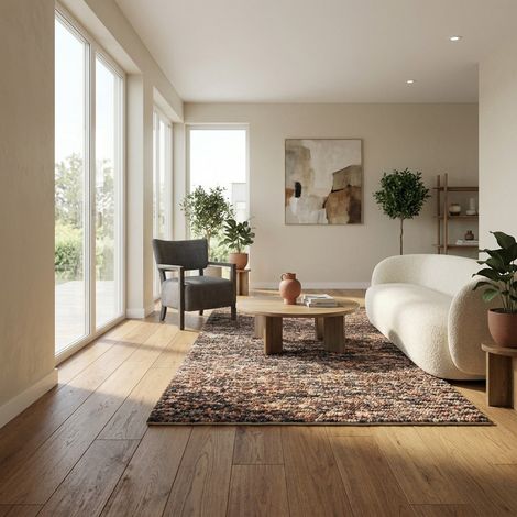 Tapis en laine Mosaik - Tapis en laine - 180x120cm, Rectangular - 100% Laine vierge - Tissé main - Multicolore