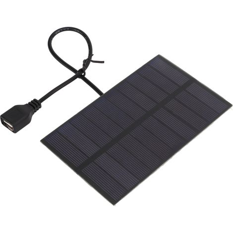 Panneau solaire flexible monocristallin 1,5W 5V avec interface USB pour projets DIY (1/5)