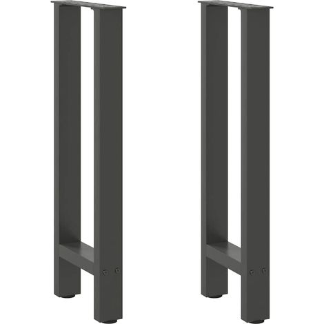 Set di 2 gambe per consolle moderne 38 x 73 cm con piedini regolabili in acciaio antracite 020057538