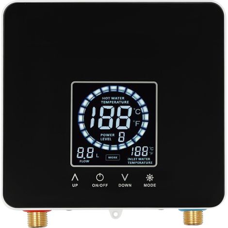 Elektrischer Durchlauferhitzer 7500 W – Dual-Modus, LED-Touch-Display – Fernbedienung, auslaufsicheres IPX4-Gehäuse – Schnelle Erwärmung auf 30–55 °C – Ideal für Küche und Bad (1/5)