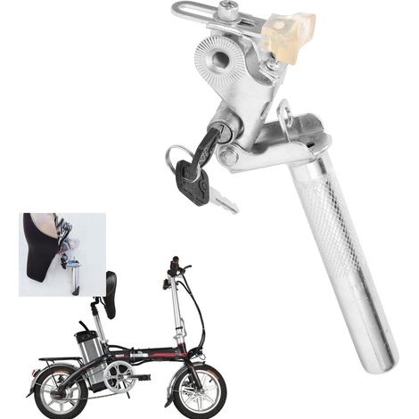 Tige de selle pliable pour vélo électrique, tube métallique facile à installer, accessoire vélo pratique.