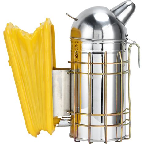 Rauchsprüher aus Edelstahl mit Spitze, Imkerwerkzeug, Windschutzplatte aus Kunststoff, Bienenraucher (1/5)
