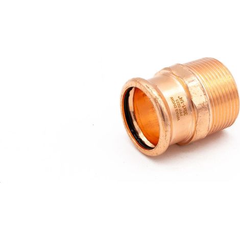 PrimaPress Copper Pressfit 35x1 1/4" MI Coupler - WRAS Approved (1/3)