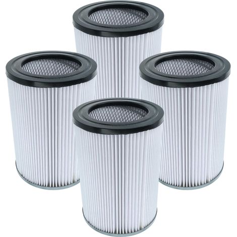 vhbw 4x filtro sostituisce Cleancraft 7010335 per aspirapolvere - filtro cartuccia nero / bianco