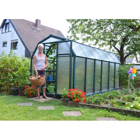 Canopia  Eco Grow Invernadero De Jardín Policarbonato Dople Capa  383X204X198 cm Verde (1/5)