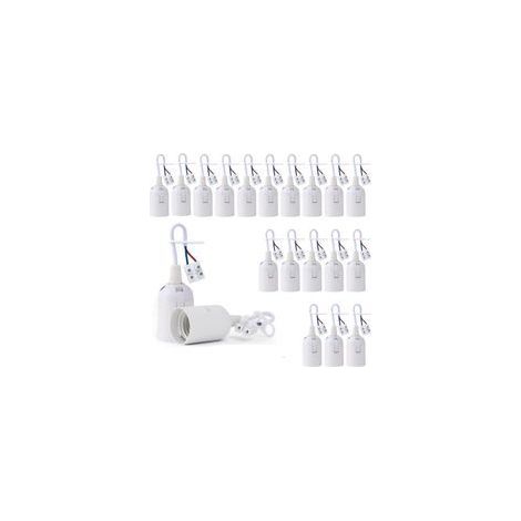20 Pièces Douille de Lampe E27 , Base de Lumière Douille de Suspension Douille de Chantier Rénovation Douille de (1/5)