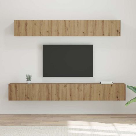 TV-Schrankset Wandmontiert 5 pcs Artisan-Eiche Holzwerkstoff