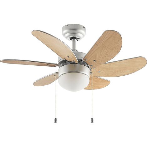 Lindby Ventilador de techo con lámpara 'Minja' en Gris Metal