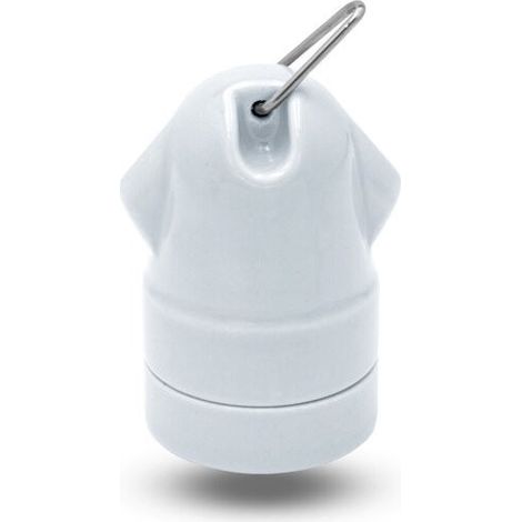 Douille E27 Blanche en Porcelaine : Élégance Lumineuse pour l'Été