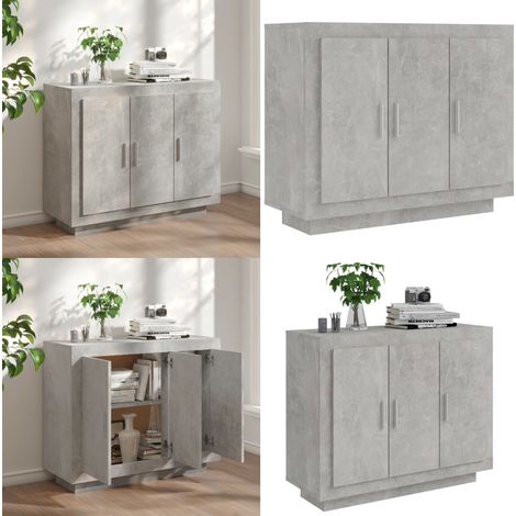 Sideboard Betongrau 92x35x75 cm Holzwerkstoff - Schreibtisch - Regal - Wohnzimmermöbel - Sideboard - Holzmöbel - Home & Living (1/5)