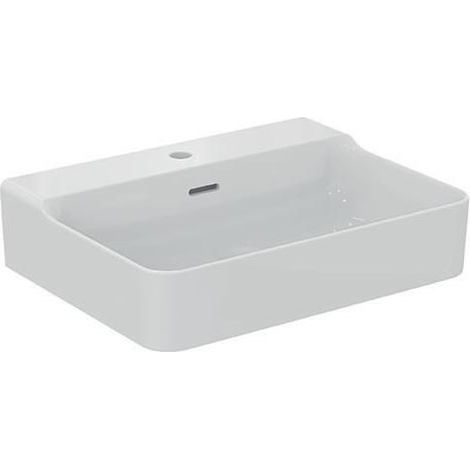 IS Waschtisch Conca 1 Hl. m.Ül. 600x450x165mm geschliffen Weiß m.IP (1/5)